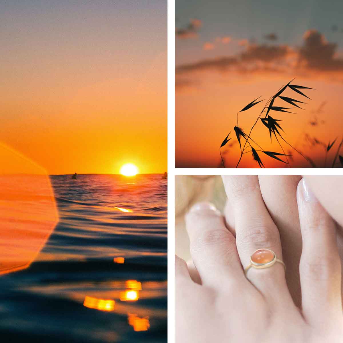 楽天市場】K10 オーバル リング Coronオレンジ ムーンストーン 10金