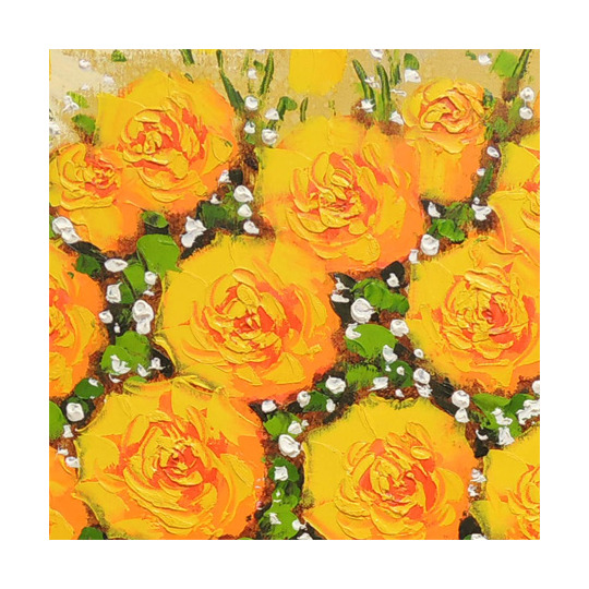 絵画 油絵 黄色いばら （SOO） 送料無料 【肉筆】【油絵】【花】 商品
