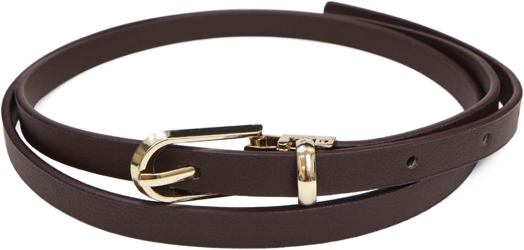 きらきらぷんぷん丸] レディース ベルト 【ダークブラウンxゴールド