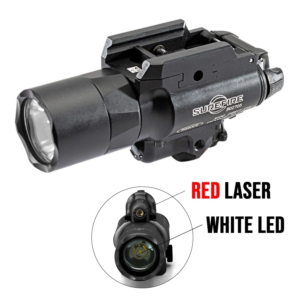 戦術 SUREFIRE X400U 白色光と赤色レーザー光 X400 ウルトラ懐中電灯