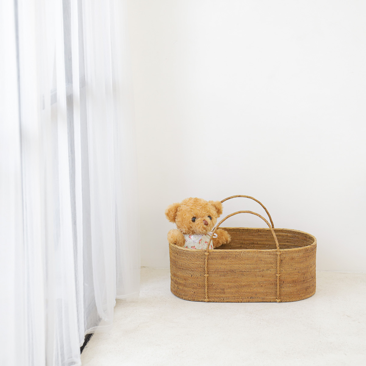 野菜籠持手付きLサイズ (OVL256) Rosily(ロージリー) バリ島 アタかご