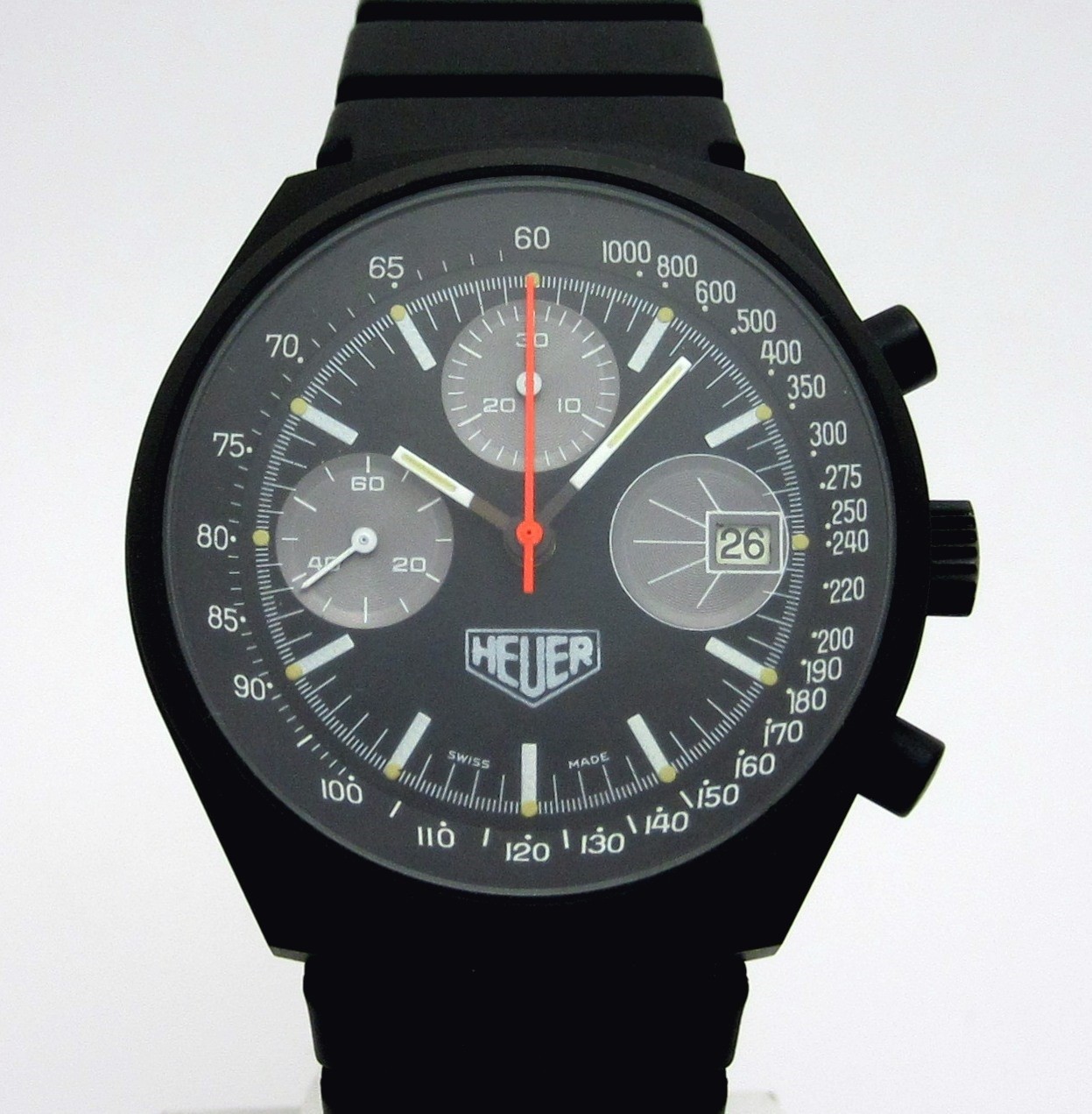 ホイヤー HEUER 80s ”ブラックレーシング Ref-13-1 手巻機械式クロノ