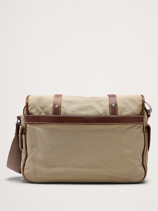 Vintage Canvas & Leather Messenger Bag | Banana Republic