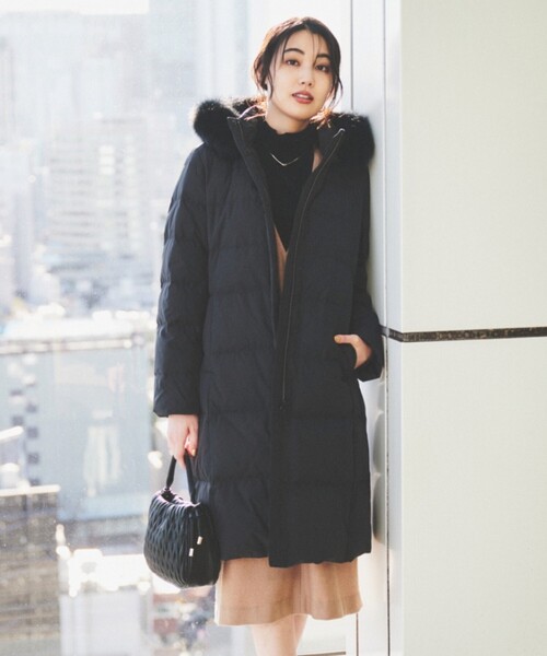 セール】【撥水／洗える／フード取り外し】ファー付きロングダウン