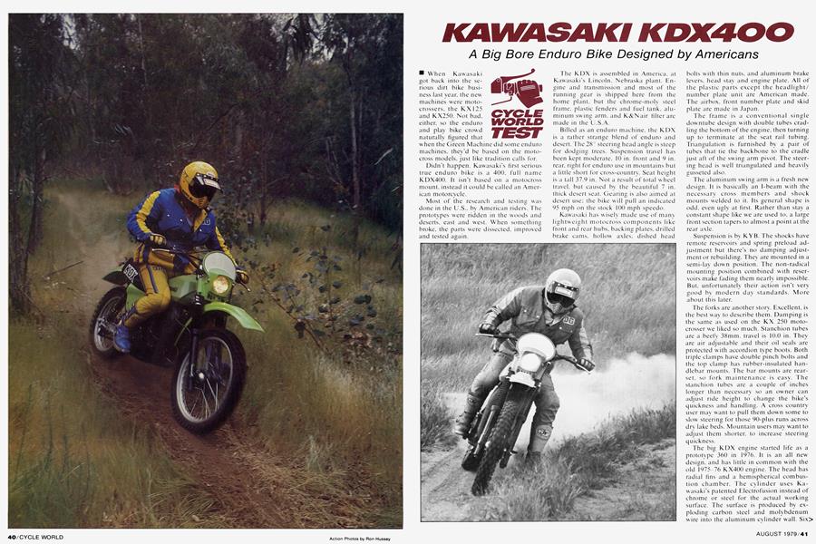 Kawasaki Kdx400 | Cycle World | AUGUST 1979