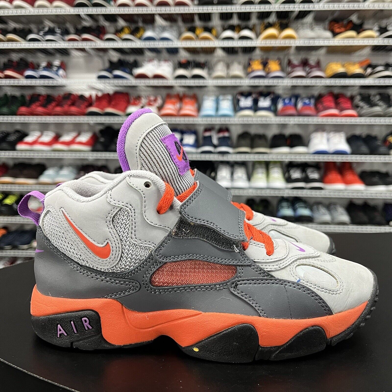 Nike Air Max Speed Turf Purple Orange Gray 535735-085 Youth Size