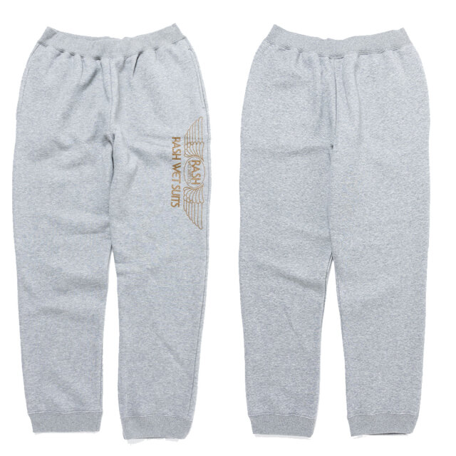 2024 RASH ラッシュ 羽プリントスウェットパンツ メンズ ボトムス