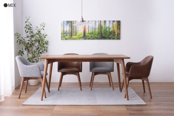 アッシュ材ダイニングセット4人掛けブラウン｜北欧家具アンバーデザイン