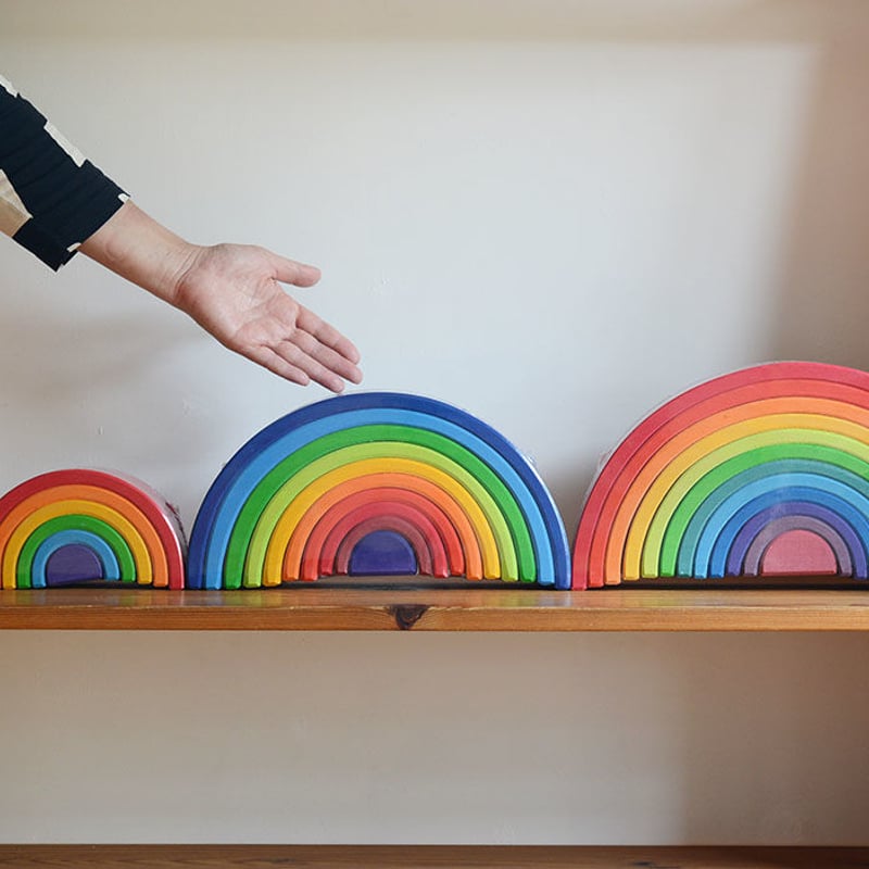 0才-7才〉グリムス虹色トンネル ラージ（アーチレインボー・大