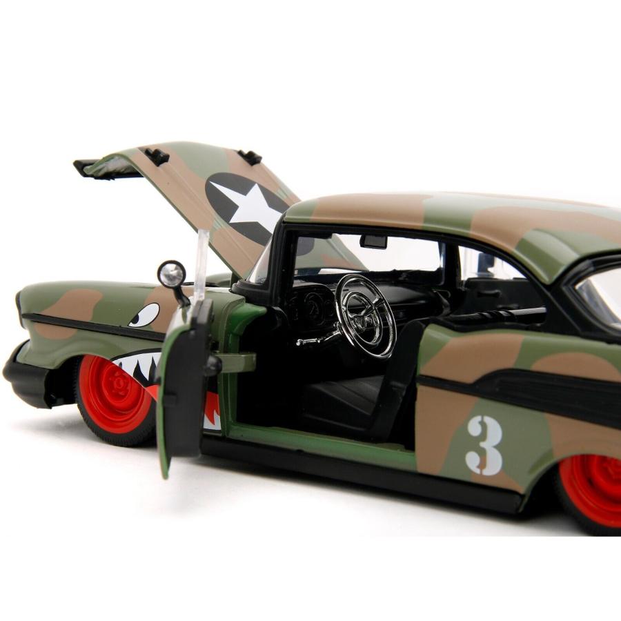 Jada JADA TOYS 1/24 シボレー ベルエア 1957 アーミーグリーン