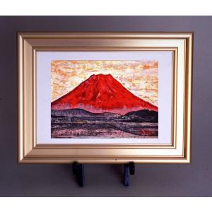 赤富士 絵画 開運 インテリアアート 特製ポストカード 5枚セット