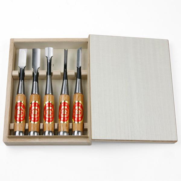 細工鑿 5本組 木箱入 鑿 のみ セット : ほんまもん ヤフーショップ