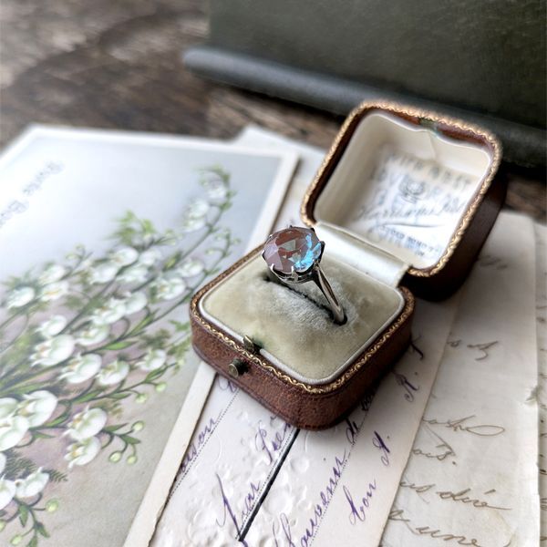 ラウンド型サフィレットのシルバーリング - アンティーク k-nuts