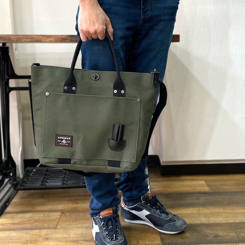 黒犬印】純綿6号帆布2ウェイバケツトート（中） | 黒犬印,トート