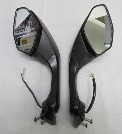 Ninja ZX 10R ZX-10R 2011-2018 H2 14-15 LEDウインカー付き ミラー