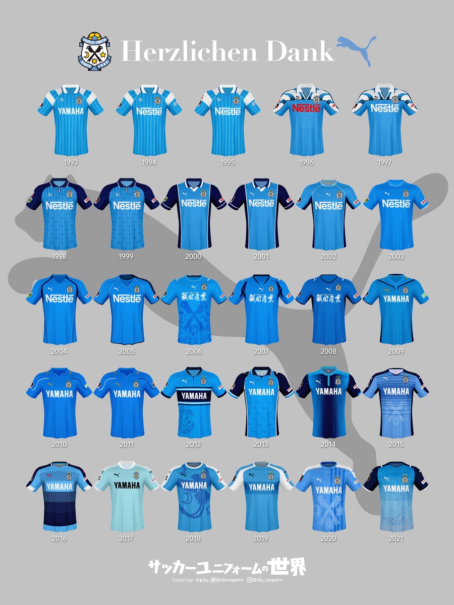 ジュビロ磐田がプーマとのサプライヤー契約満了を発表。 ユニフォーム