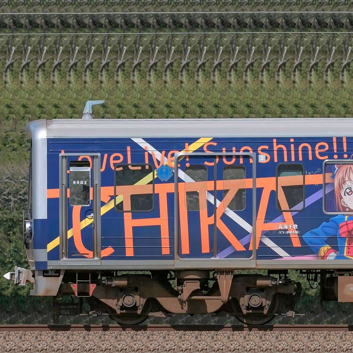 伊豆箱根鉄道3000系3506編成（「HAPPY PARTY TRAIN」ラッピング）の