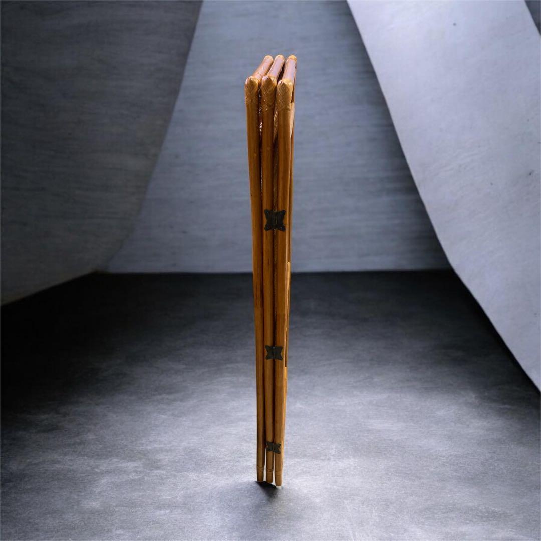 ラタン 3連 パーテーション 衝立 間仕切り 籐 昭和レトロ アンティーク