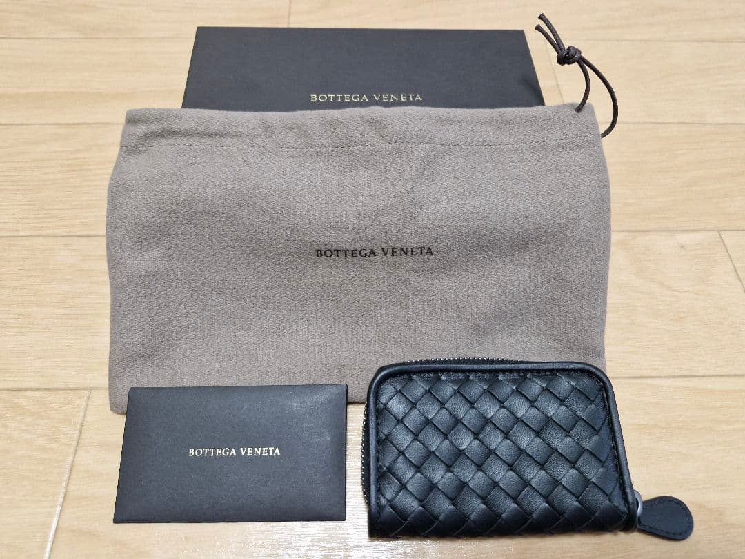 ボッテガヴェネタ イントレチャート 未使用 ケース 小銭入れ ブラック BOTTEGA VENETA（ボッテガ・ヴェネタ） 小銭入れ コインケース