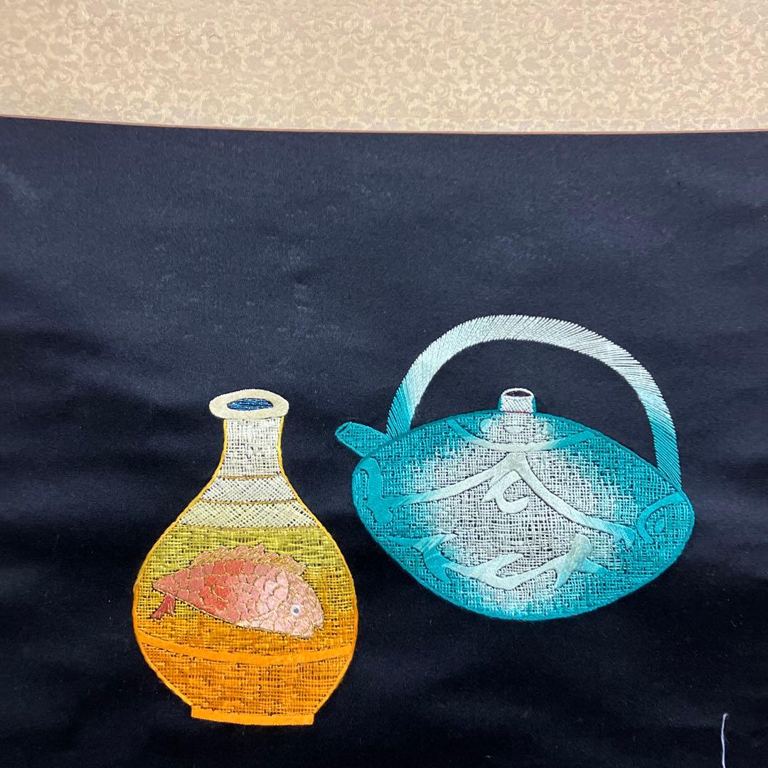 掛け軸 刺繍 和骨董 正倉院 縁起物 日本画 伝統工芸 インテリア 和室