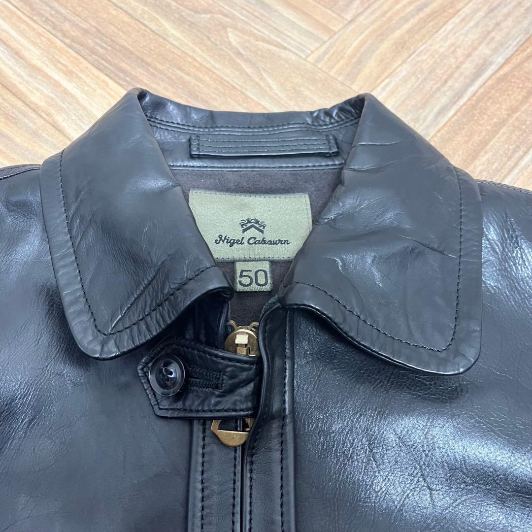 超希少 ナイジェルケーボン レザージャケット シングルライダース 50