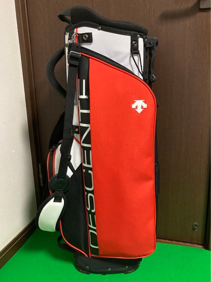 美品‼️デサント ゴルフ キャディバッグ スタンド式 オレンジ DQBVJJ04